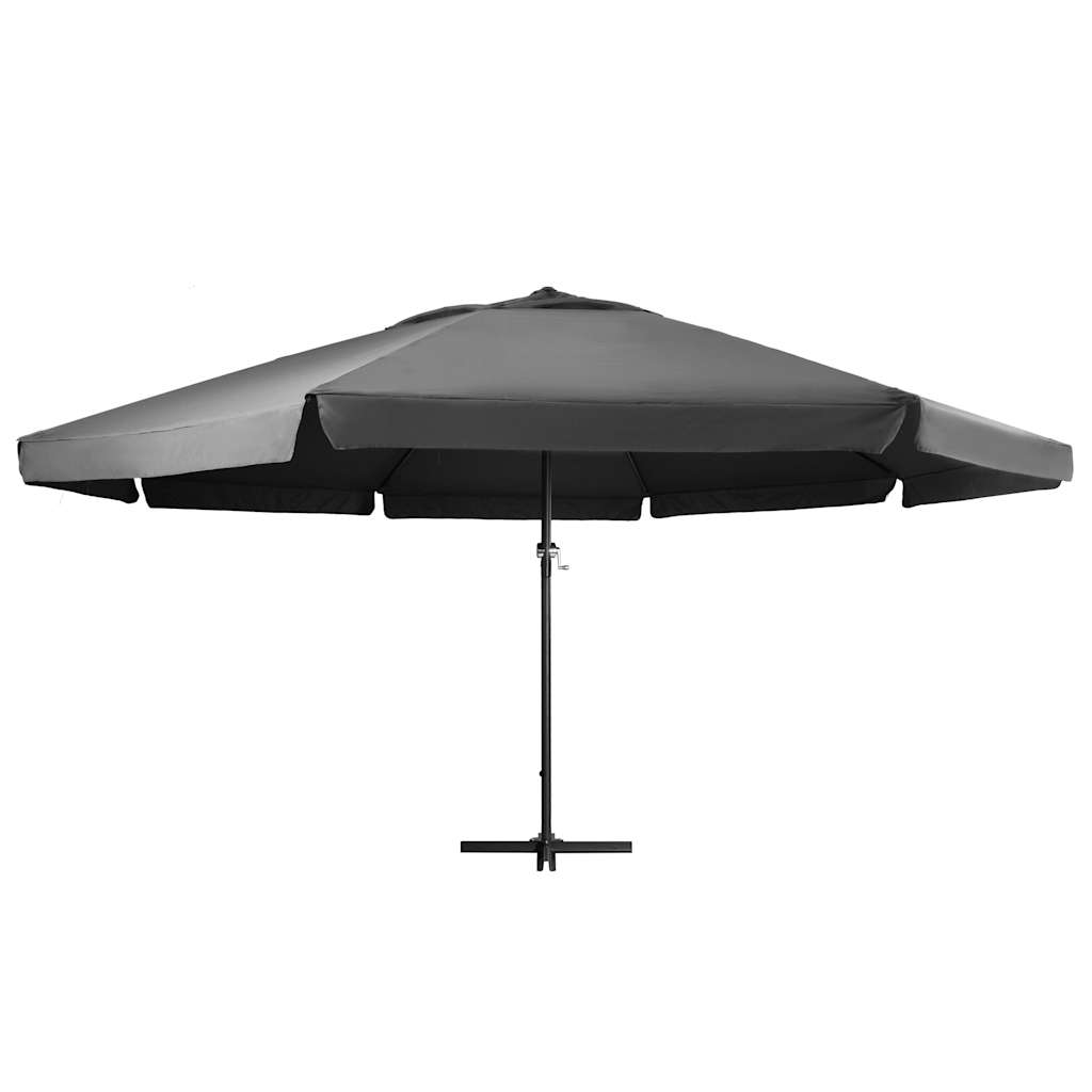 vidaXL Parasol met aluminium paal 600 cm antracietkleurig afbeelding