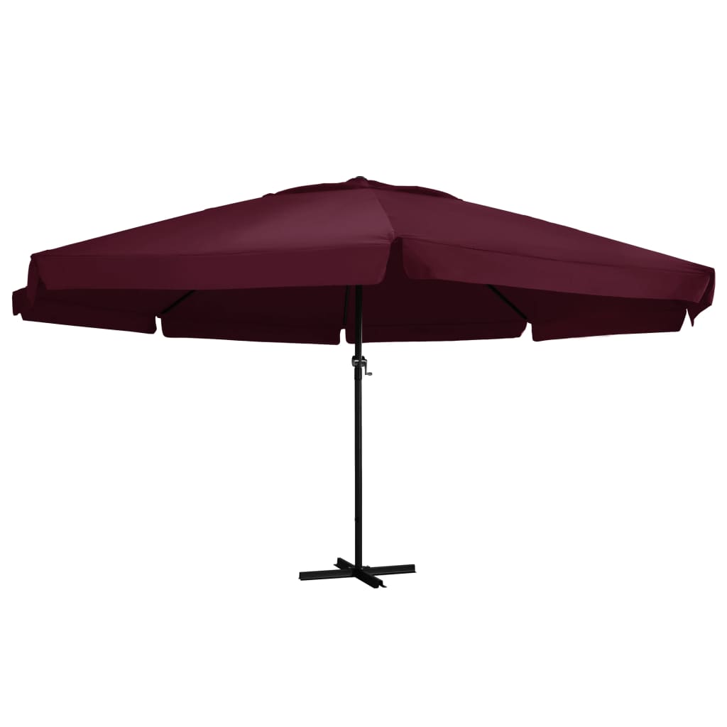 vidaXL Umbrelă de soare de exterior stâlp aluminiu roșu bordo 600 cm 