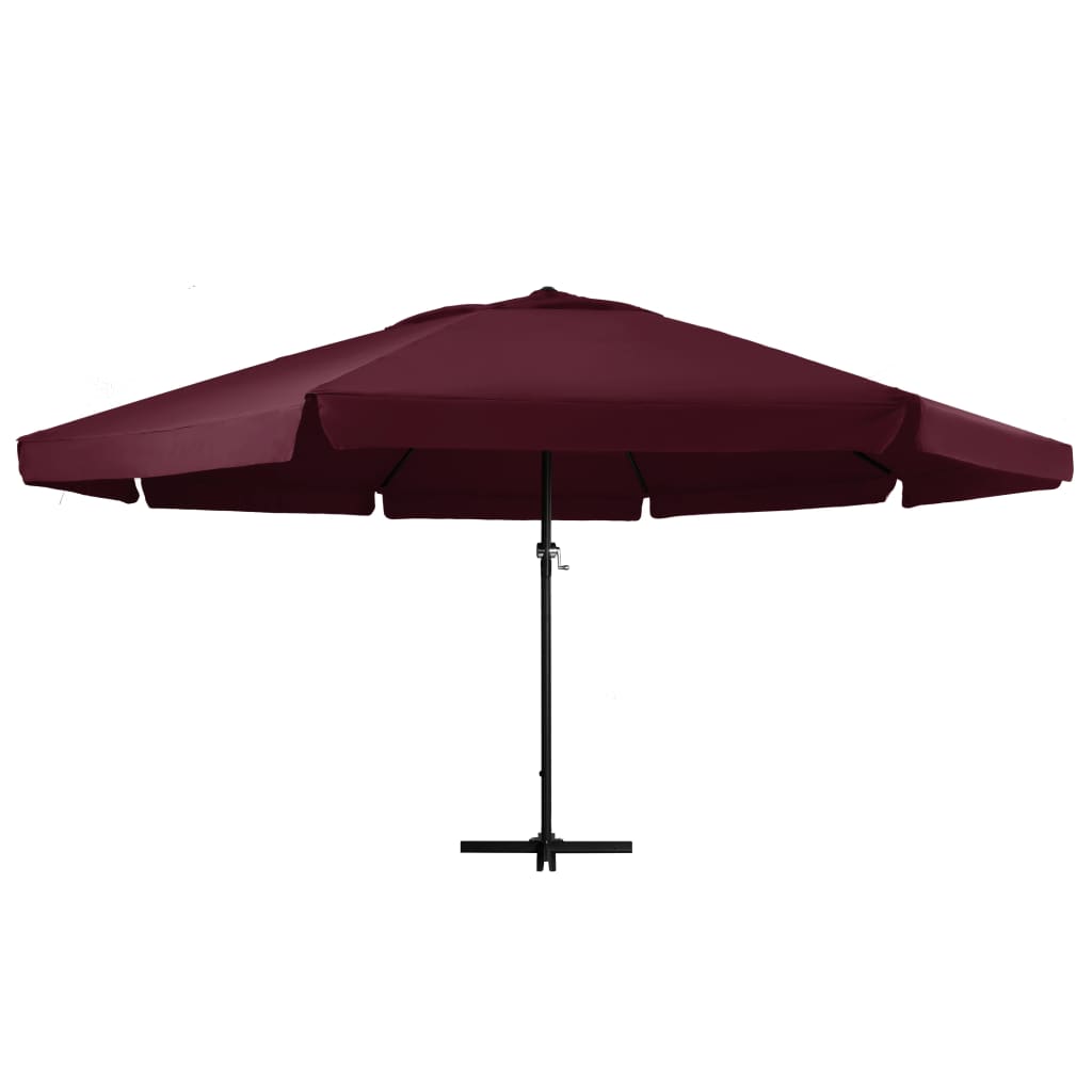 vidaXL Aurinkovarjo alumiinitanko 600 cm viininpunainen
