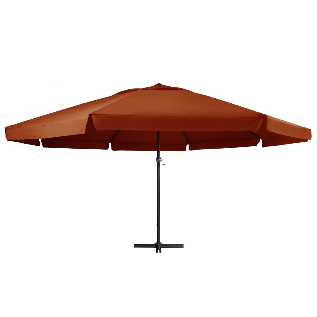 vidaXL parasol aluminiumsstang 600 cm terracotta