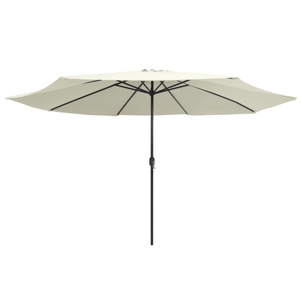 vidaXL Parasol met metalen paal 390 cm zandwit afbeelding