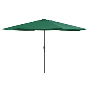 vidaXL aia p&auml;ikesevari metallpostiga 390 cm, roheline