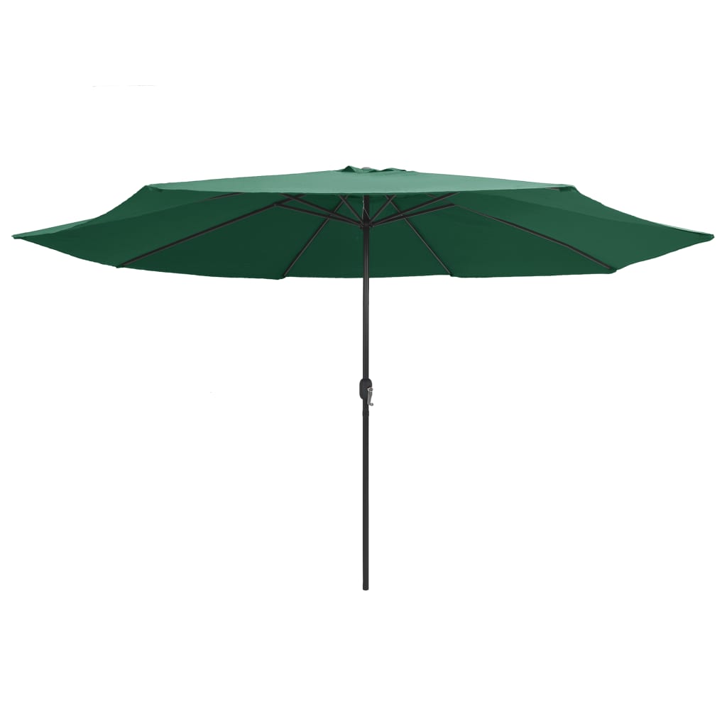 vidaXL zöld kültéri napernyő fémrúddal 390 cm