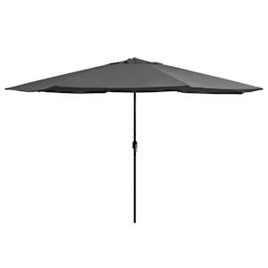 vidaXL aia p&auml;ikesevari metallpostiga 390 cm, antratsiithall