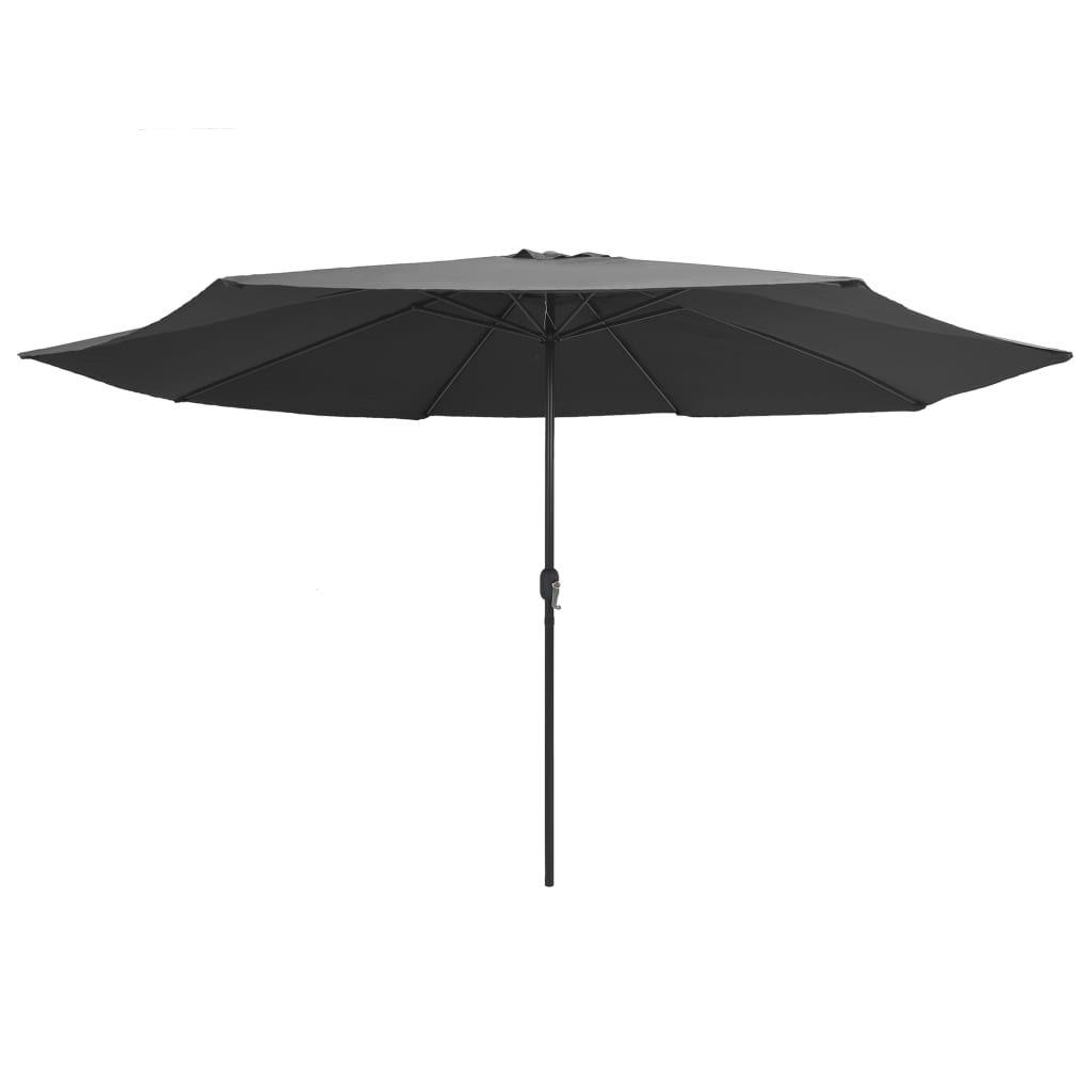 

vidaXL Parasol met metalen paal 400 cm antraciet
