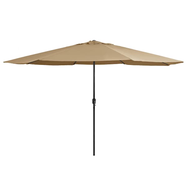 vidaXL aia p&auml;ikesevari metallpostiga 390 cm, pruunikashall