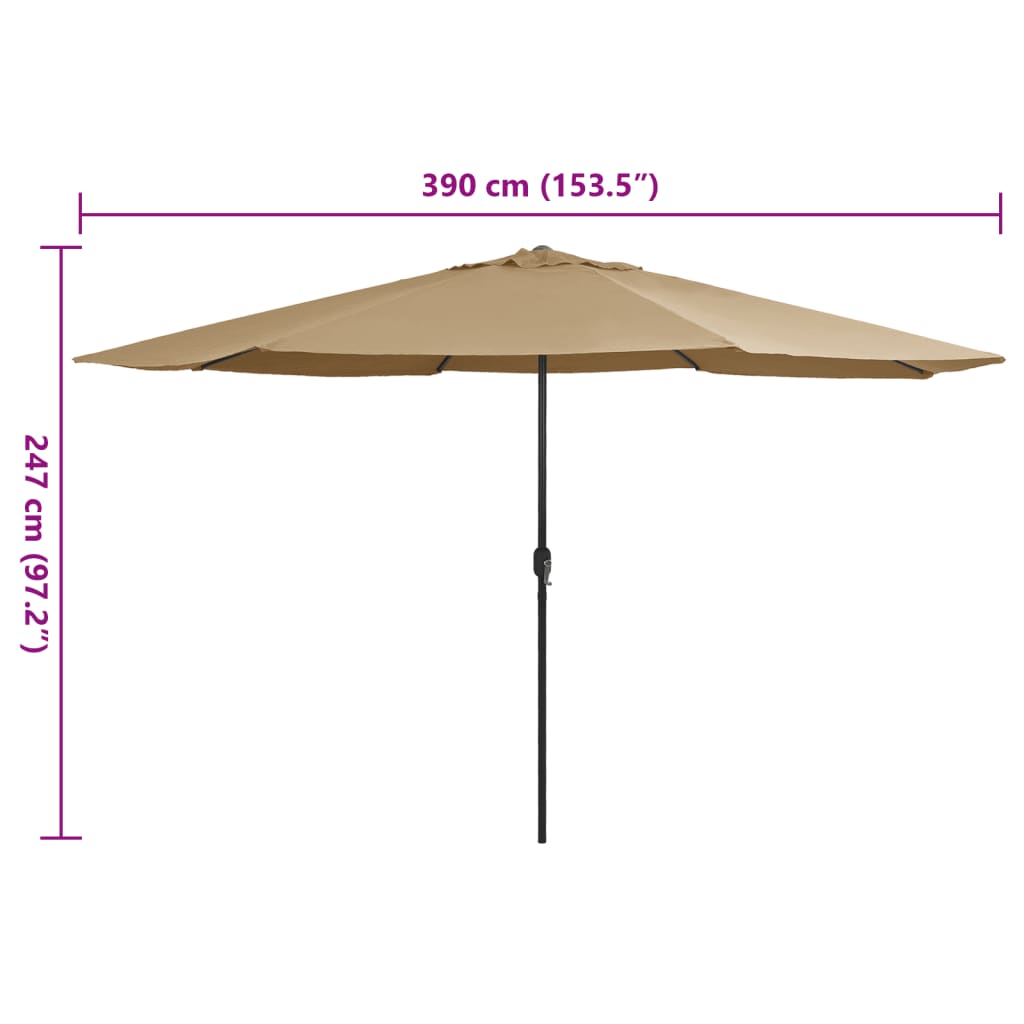 Garden Parasol with Crank Outdoor Patio Sunshade Umbrella Sun Shelter vidaXL - Picture 38 of 62