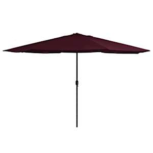 vidaXL aia p&auml;ikesevari metallpostiga 390 cm, bordoopunane