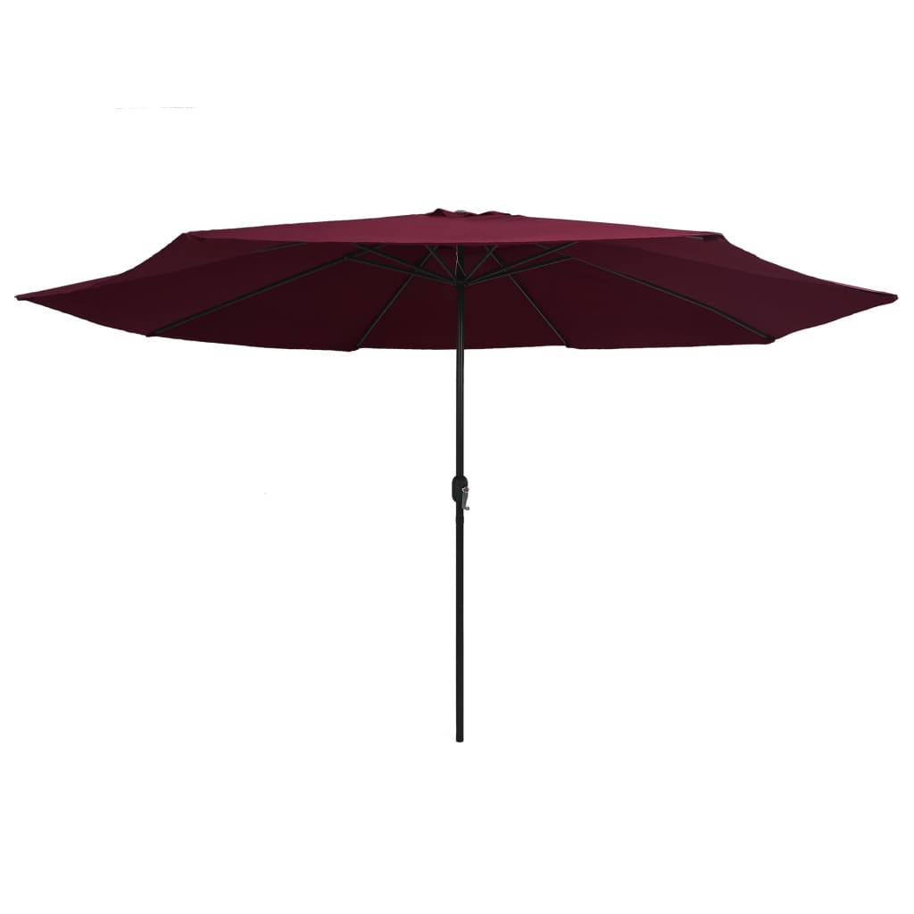 vidaXL Parasol met metalen paal 390 cm bordeauxrood afbeelding