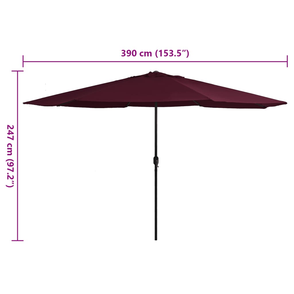 Garden Parasol with Crank Outdoor Patio Sunshade Umbrella Sun Shelter vidaXL - Picture 32 of 62