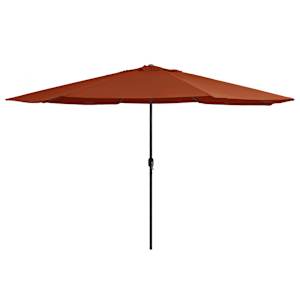 vidaXL aia p&auml;ikesevari metallpostiga 390 cm, terrakota