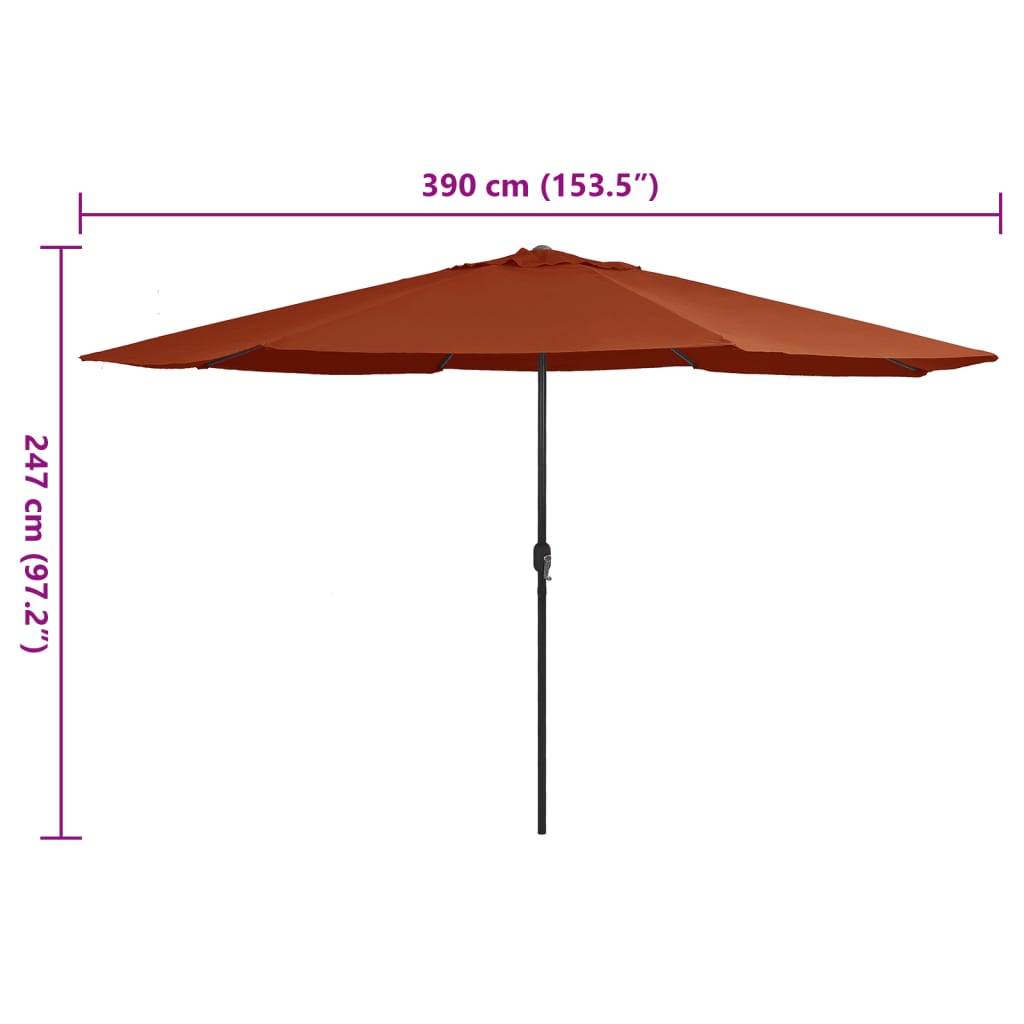 Garden Parasol with Crank Outdoor Patio Sunshade Umbrella Sun Shelter vidaXL - Picture 45 of 62