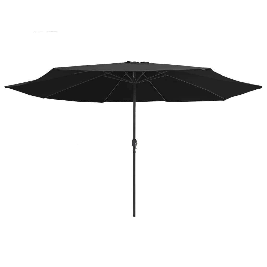 

vidaXL Parasol met metalen paal 400 cm zwart