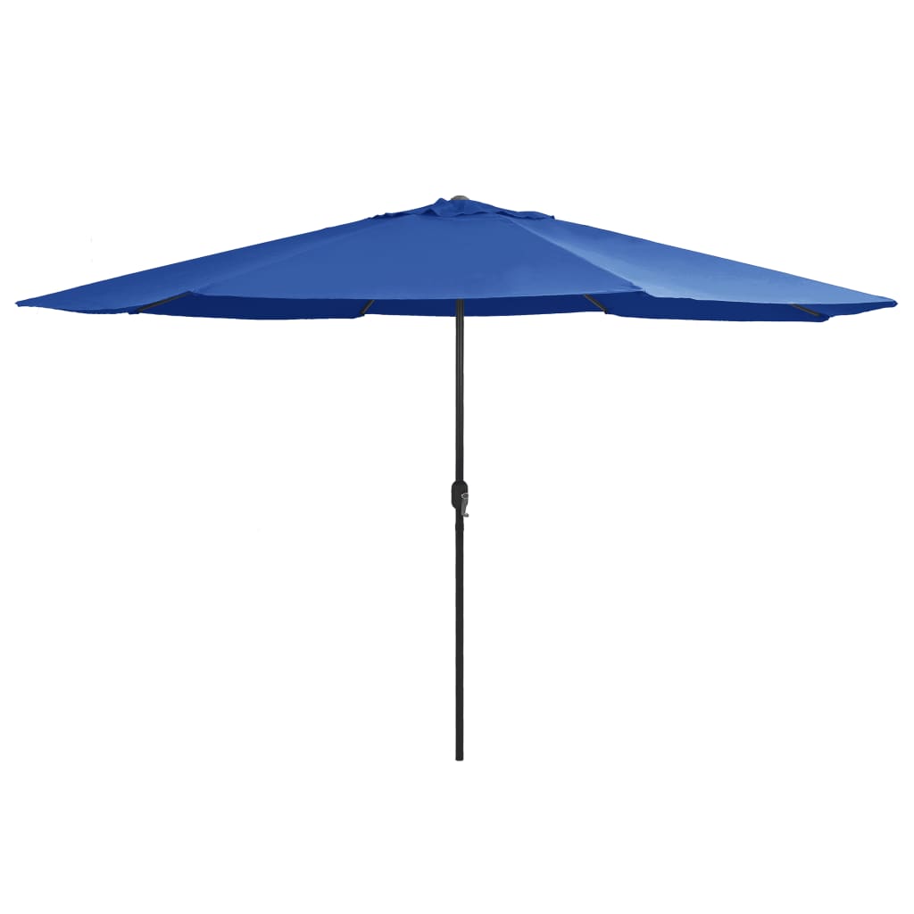 vidaXL Umbrelă de soare de exterior, stâlp metalic, azuriu, 400 cm