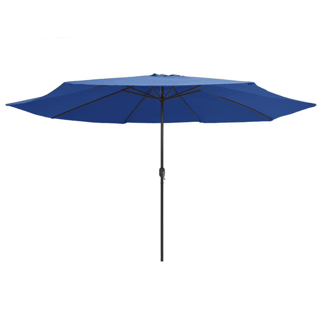 vidaXL Parasol met metalen paal 390 cm azuurblauw afbeelding