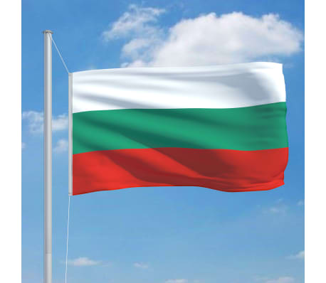 vidaXL Flaga Bułgarii, 90x150 cm