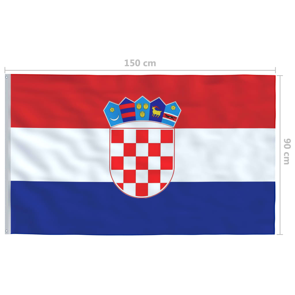 Horvát zászló 90 x 150 cm 