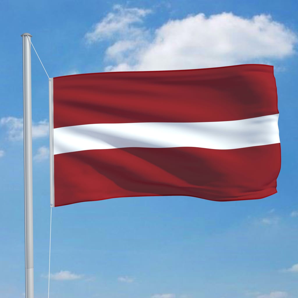 vidaXL Latvijska zastava 90 x 150 cm
