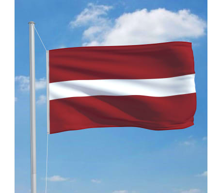 vidaXL Latvijska zastava 90 x 150 cm