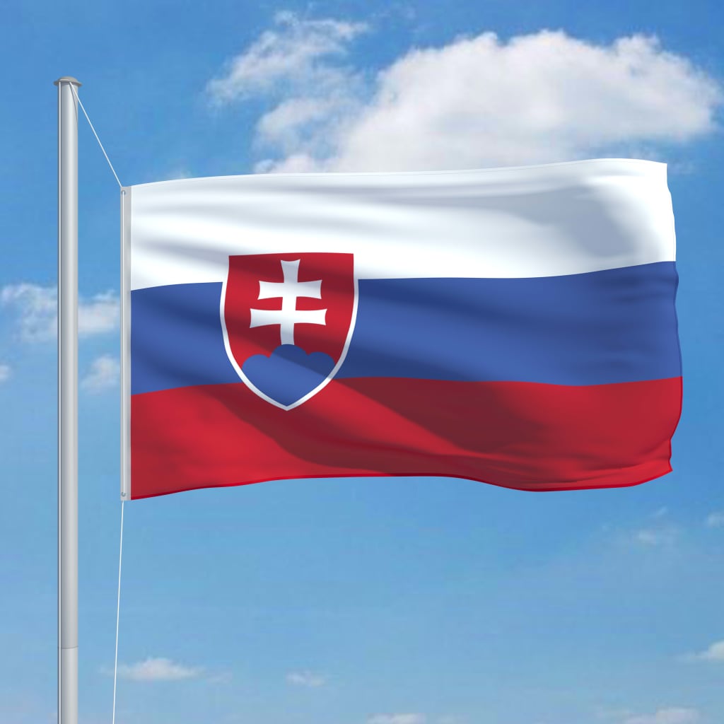 vidaXL Флаг на Словакия, 90x150 см