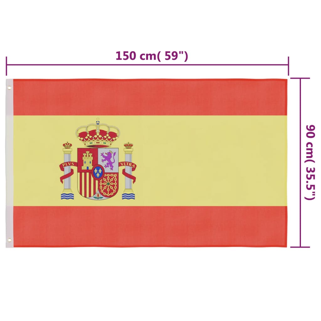 Spanyol zászló 90 x 150 cm 
