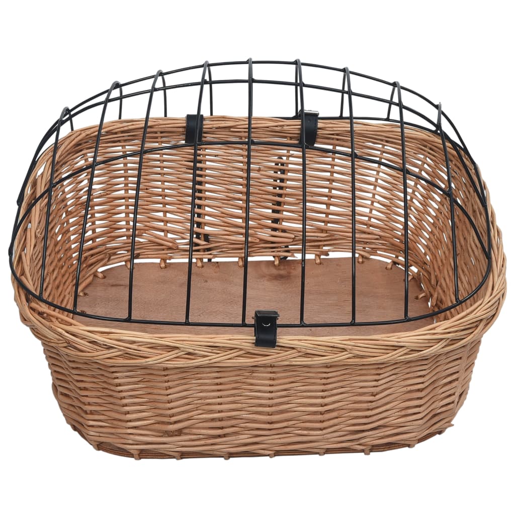 Cestino Anteriore Bici E Coperchio 50x45x35 Cm Salice Naturale VidaXL 18 width=274