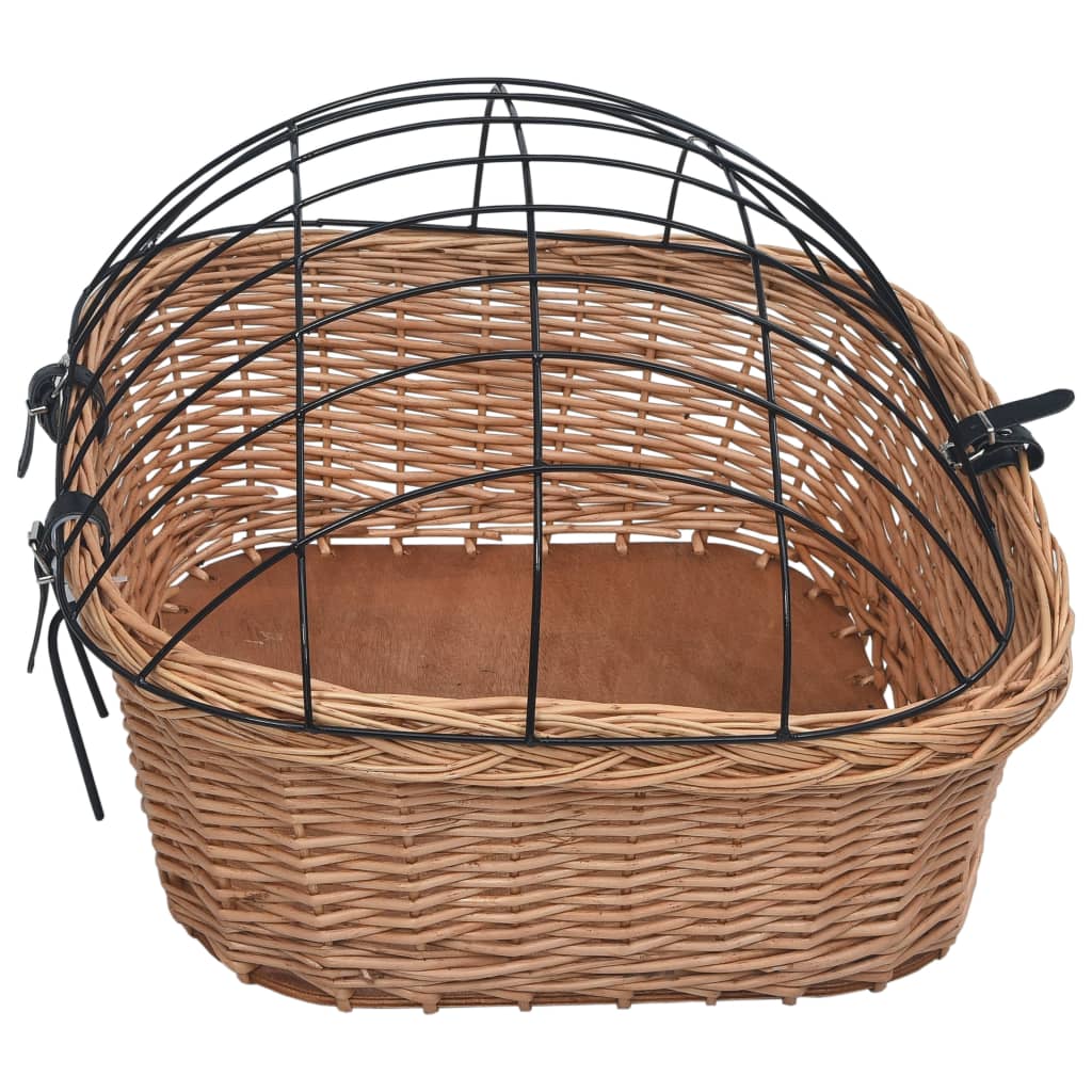 Cestino Anteriore Bici E Coperchio 50x45x35 Cm Salice Naturale VidaXL 19 width=274