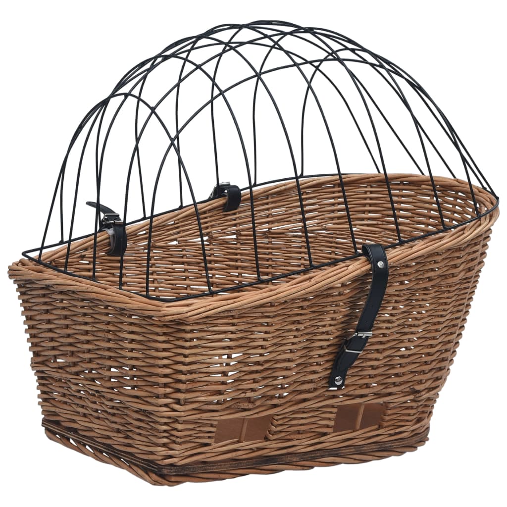 vidaXL Fietsmand voor bagagedrager 55x31x36 cm natuurlijk wilgen afbeelding
