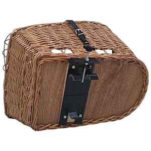 Koš na zadní kolo s krytem 55 x 31 x 36 cm přírodní vrba - obrázek 7