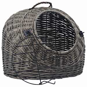 vidaXL kassi transpordipuur, hall, 45 x 35 x 35 cm, naturaalne paju