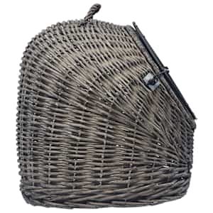 Přepravka pro kočku šedá 45 x 35 x 35 cm přírodní vrba - obrázek 5