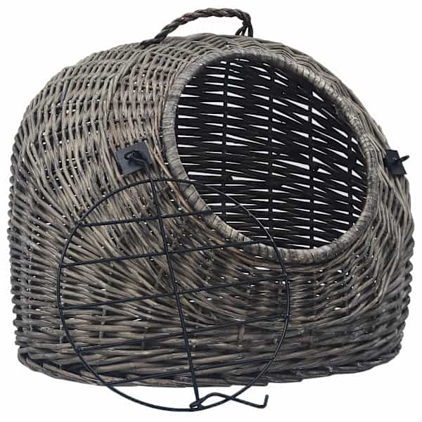 vidaXL kassi transpordipuur, hall, 60 x 45 x 45 cm, naturaalne paju