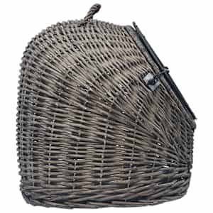 Přepravka pro kočku šedá 60 x 45 x 45 cm přírodní vrba - obrázek 5