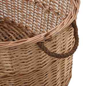 Koš na dřevo s držadly 88 x 57 x 34 cm přírodní vrba - obrázek 5