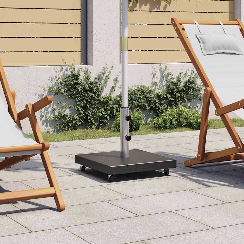 vidaXL Suport umbrelă de soare, negru, 30 kg, granit, pătrat