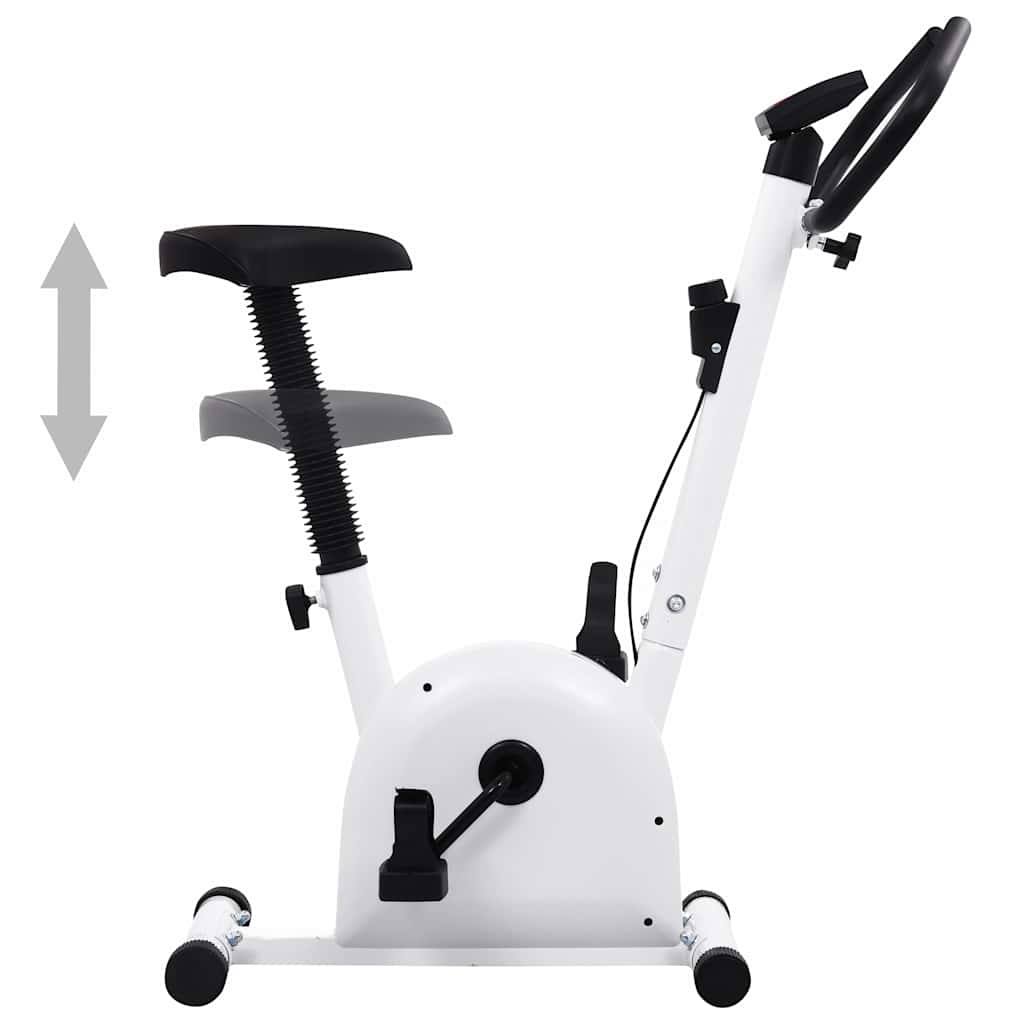 vidaXL Hometrainer met bandweerstand wit afbeelding