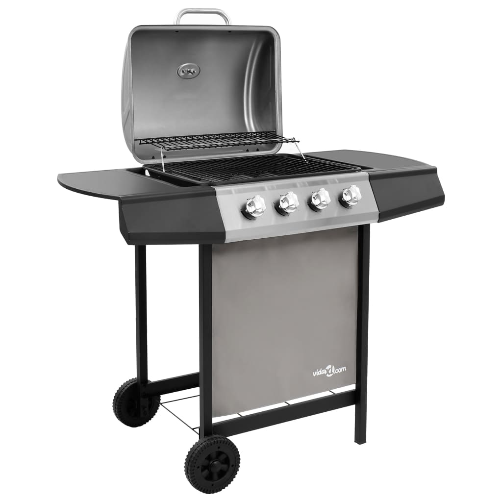 Thumbnail - vidaXL Gasgrill mit 4 Flammen Schwarz und Silbern