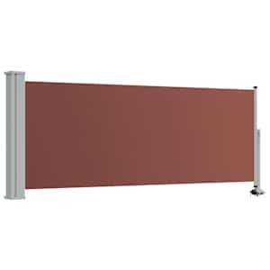 Zatahovací boční markýza / zástěna na terasu 100 x 300 cm hnědá - obrázek 2