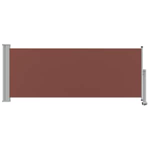 Zatahovací boční markýza / zástěna na terasu 100 x 300 cm hnědá - obrázek 4