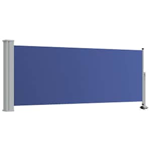 Zatahovací boční markýza / zástěna na terasu 100 x 300 cm modrá - obrázek 2