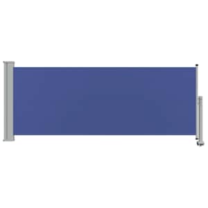 Zatahovací boční markýza / zástěna na terasu 100 x 300 cm modrá - obrázek 4