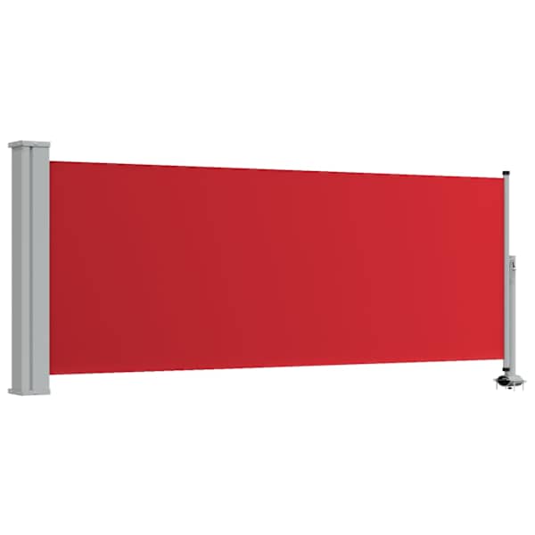 vidaXL lahtit&otilde;mmatav terrassi k&uuml;lgsein, 100 x 300 cm, punane