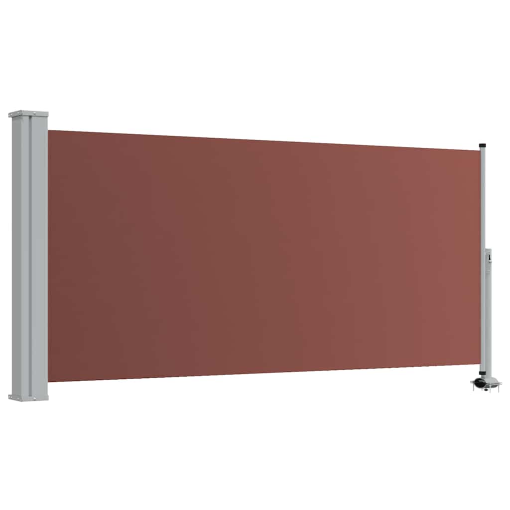 E-shop vidaXL Zaťahovacia bočná markíza na terasu 120x300 cm, hnedá