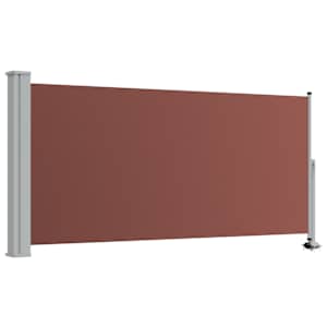 Zatahovací boční markýza / zástěna na terasu 120 x 300 cm hnědá - obrázek 2