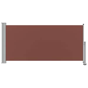 Zatahovací boční markýza / zástěna na terasu 120 x 300 cm hnědá - obrázek 4
