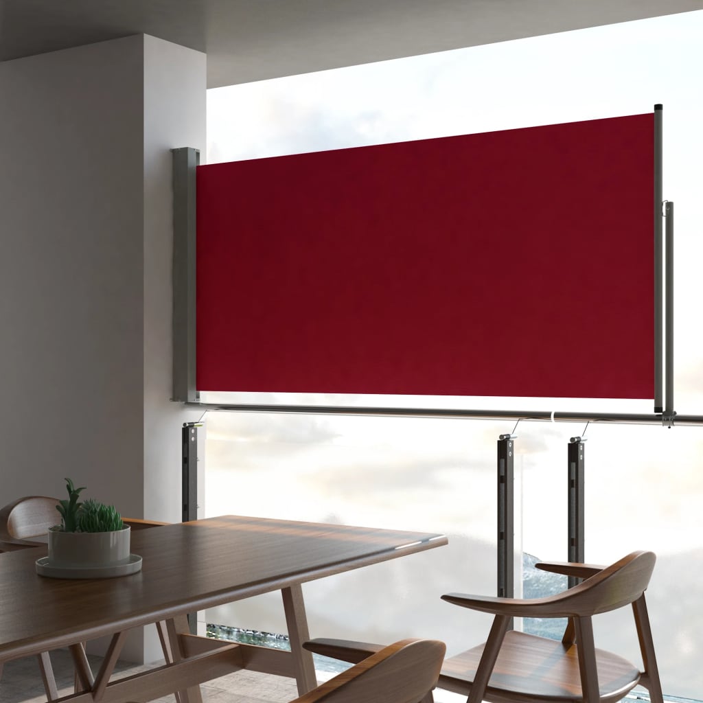 vidaXL Ausziehbare Seitenmarkise 120x300 cm Rot