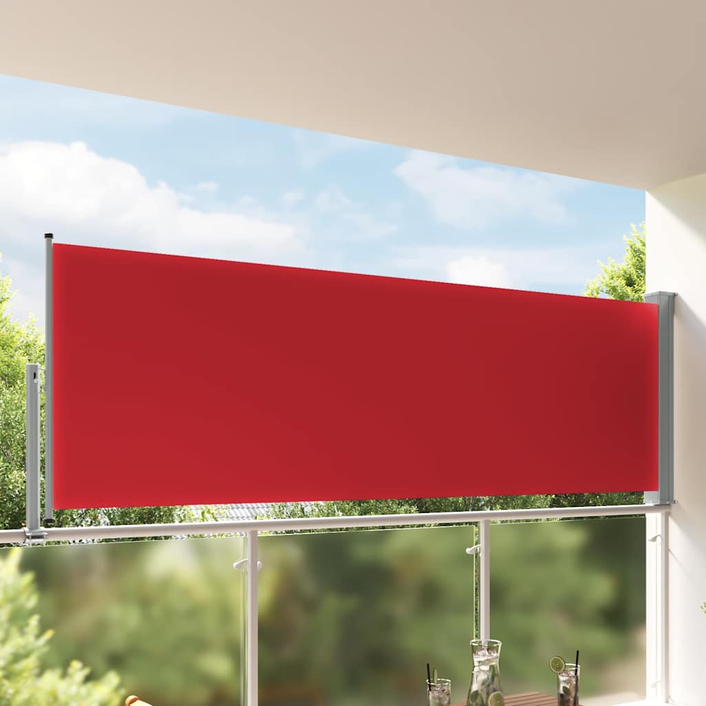 vidaXL Ausziehbare Seitenmarkise 120x300 cm Rot