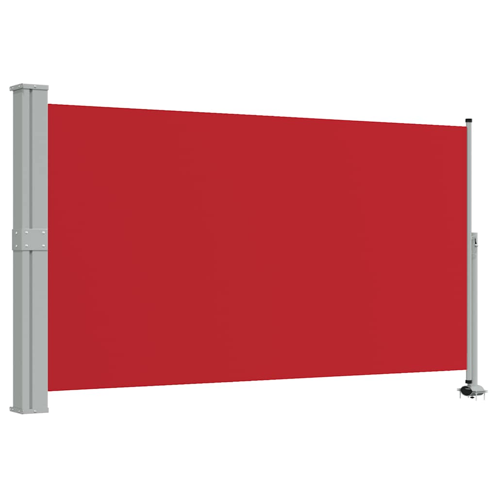 E-shop vidaXL Zaťahovacia bočná markíza na terasu 140x300 cm, červená