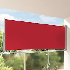 Zatahovací boční markýza / zástěna 140 x 300 cm červená - obrázek 1