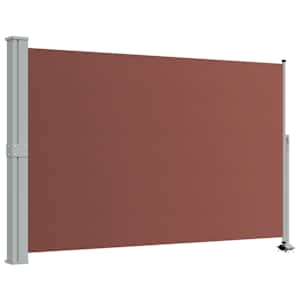 Zatahovací boční markýza / zástěna na terasu 160 x 300 cm hnědá - obrázek 2